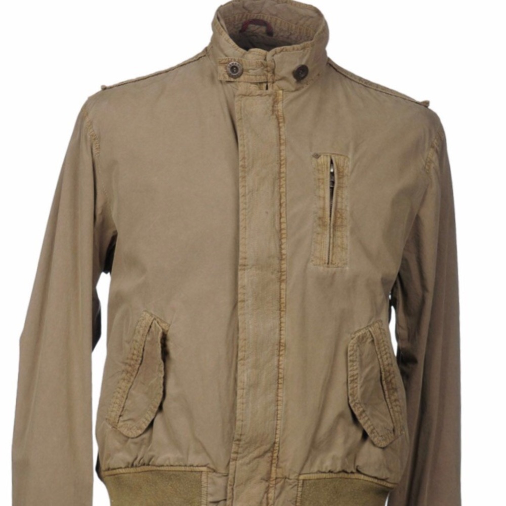 Armani Jeans Army Green Cotton Zipped Jacket NWT